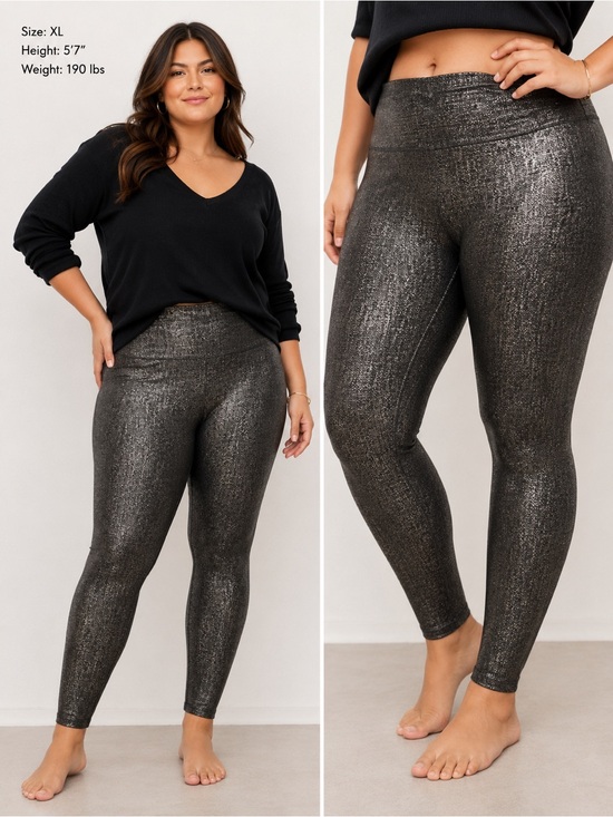 SPANX Pants - SPANX Metallic gold High-Rise Leggings